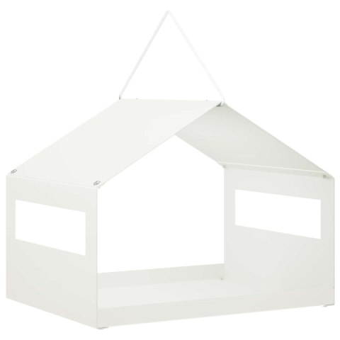 WISZĄCY KARMNIK DLA PTAKÓW STAL BIAŁY 30 X 23 X 23 CM