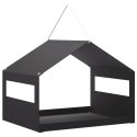 WISZĄCY KARMNIK DLA PTAKÓW STAL CZARNY 30 X 23 X 23 CM