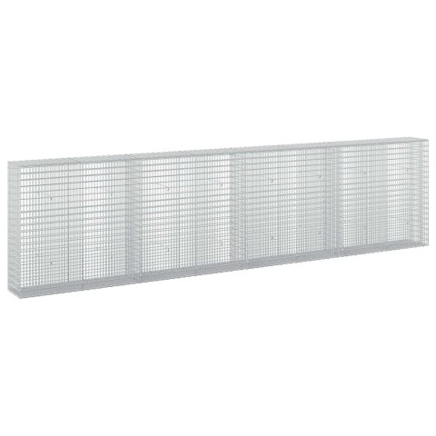 GABION Z DRUTU 3,5 MM I SIATKĄ 5X2,5 CM 400X30X100 CM