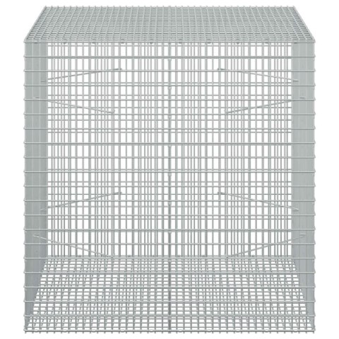 GABION Z DRUTU 5 MM I SIATKĄ 5X2,5 CM 100X100X100 CM