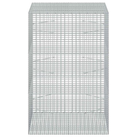 GABION Z DRUTU 5 MM I SIATKĄ 5X2,5 CM 100X100X150 CM