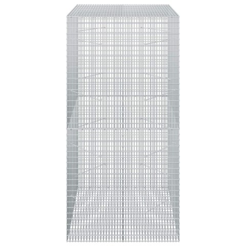 GABION Z DRUTU 5 MM I SIATKĄ 5X2,5 CM 100X100X200 CM