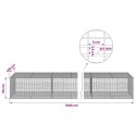 GABION Z DRUTU 5 MM I SIATKĄ 5X2,5 CM 1000X100X50 CM