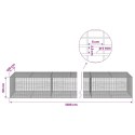GABION Z DRUTU 5 MM I SIATKĄ 5X2,5 CM 1200X100X50 CM