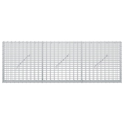 GABION Z DRUTU 5 MM I SIATKĄ 5X2,5 CM 150X10X50 CM