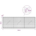 GABION Z DRUTU 5 MM I SIATKĄ 5X2,5 CM 150X10X50 CM