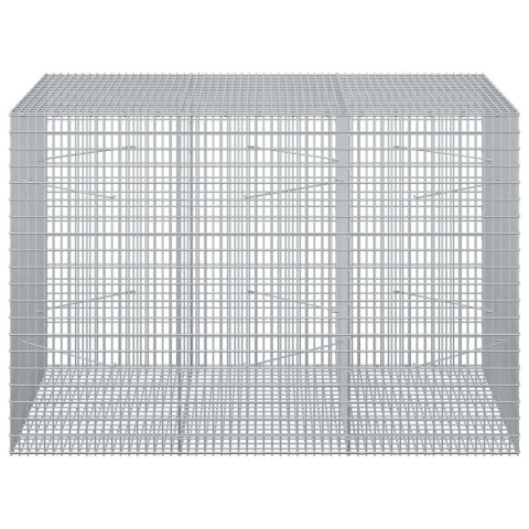 GABION Z DRUTU 5 MM I SIATKĄ 5X2,5 CM 150X100X100 CM