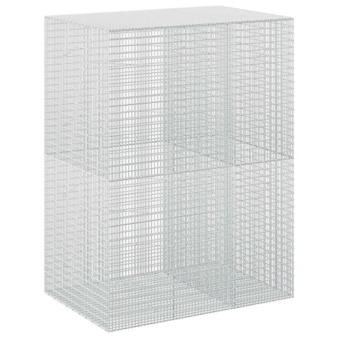 GABION Z DRUTU 5 MM I SIATKĄ 5X2,5 CM 150X100X200 CM
