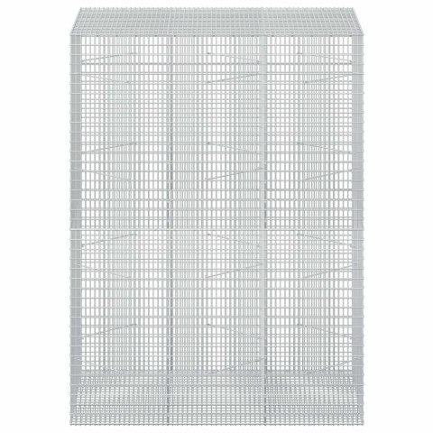 GABION Z DRUTU 5 MM I SIATKĄ 5X2,5 CM 150X100X200 CM