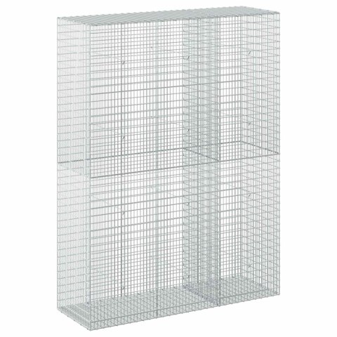 GABION Z DRUTU 5 MM I SIATKĄ 5X2,5 CM 150X50X200 CM