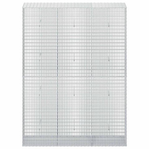 GABION Z DRUTU 5 MM I SIATKĄ 5X2,5 CM 150X50X200 CM