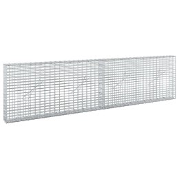 GABION Z DRUTU 5 MM I SIATKĄ 5X2,5 CM 200X10X50 CM