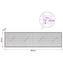 GABION Z DRUTU 5 MM I SIATKĄ 5X2,5 CM 200X10X50 CM