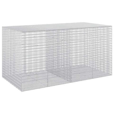 GABION Z DRUTU 5 MM I SIATKĄ 5X2,5 CM 200X100X100 CM