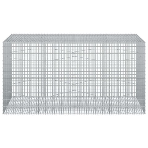 GABION Z DRUTU 5 MM I SIATKĄ 5X2,5 CM 200X100X100 CM