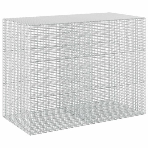 GABION Z DRUTU 5 MM I SIATKĄ 5X2,5 CM 200X100X150 CM