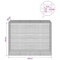 GABION Z DRUTU 5 MM I SIATKĄ 5X2,5 CM 200X100X150 CM