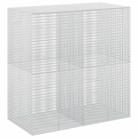 GABION Z DRUTU 5 MM I SIATKĄ 5X2,5 CM 200X100X200 CM