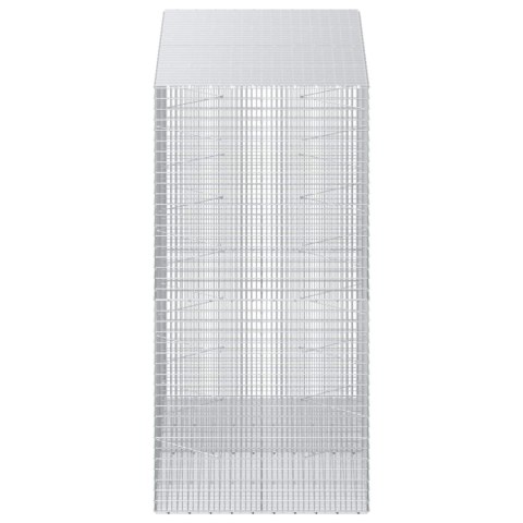 GABION Z DRUTU 5 MM I SIATKĄ 5X2,5 CM 200X100X200 CM