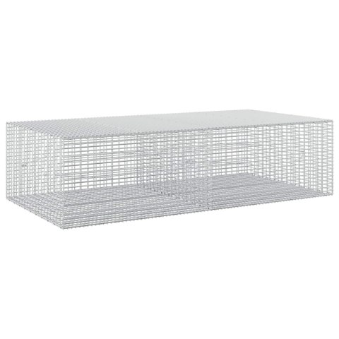 GABION Z DRUTU 5 MM I SIATKĄ 5X2,5 CM 200X100X50 CM