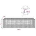GABION Z DRUTU 5 MM I SIATKĄ 5X2,5 CM 200X100X50 CM