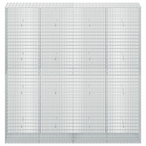 GABION Z DRUTU 5 MM I SIATKĄ 5X2,5 CM 200X50X200 CM