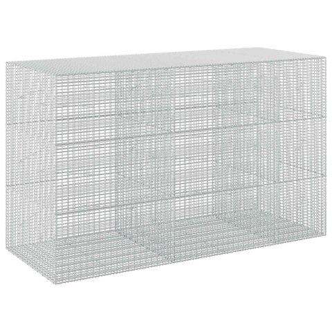 GABION Z DRUTU 5 MM I SIATKĄ 5X2,5 CM 250X100X150 CM