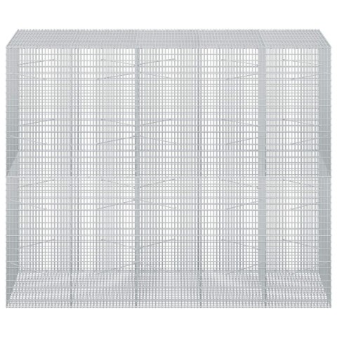 GABION Z DRUTU 5 MM I SIATKĄ 5X2,5 CM 250X100X200 CM