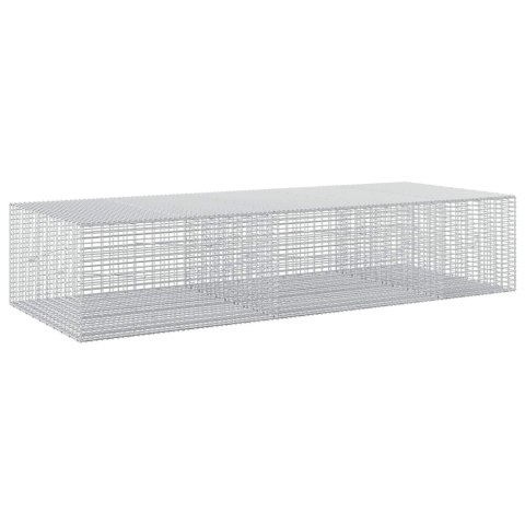 GABION Z DRUTU 5 MM I SIATKĄ 5X2,5 CM 250X100X50 CM