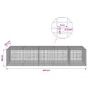 GABION Z DRUTU 5 MM I SIATKĄ 5X2,5 CM 250X100X50 CM