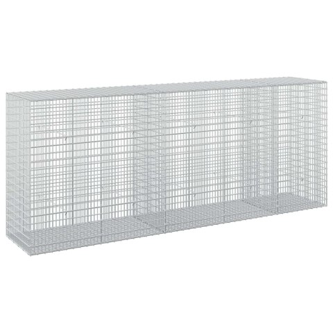 GABION Z DRUTU 5 MM I SIATKĄ 5X2,5 CM 250X50X100 CM