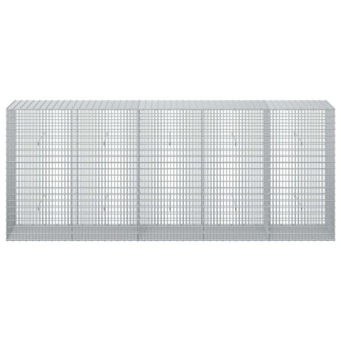 GABION Z DRUTU 5 MM I SIATKĄ 5X2,5 CM 250X50X100 CM