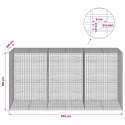 GABION Z DRUTU 5 MM I SIATKĄ 5X2,5 CM 300X100X150 CM