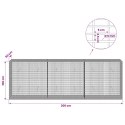 GABION Z DRUTU 5 MM I SIATKĄ 5X2,5 CM 300X50X100 CM