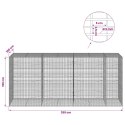 GABION Z DRUTU 5 MM I SIATKĄ 5X2,5 CM 350X100X150 CM