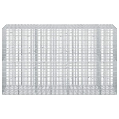 GABION Z DRUTU 5 MM I SIATKĄ 5X2,5 CM 350X100X200 CM