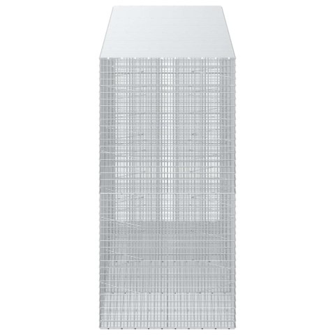GABION Z DRUTU 5 MM I SIATKĄ 5X2,5 CM 350X100X200 CM