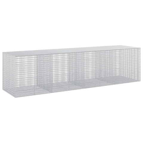 GABION Z DRUTU 5 MM I SIATKĄ 5X2,5 CM 400X100X100 CM