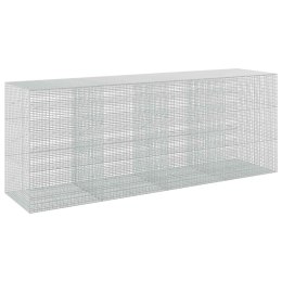 GABION Z DRUTU 5 MM I SIATKĄ 5X2,5 CM 400X100X150 CM