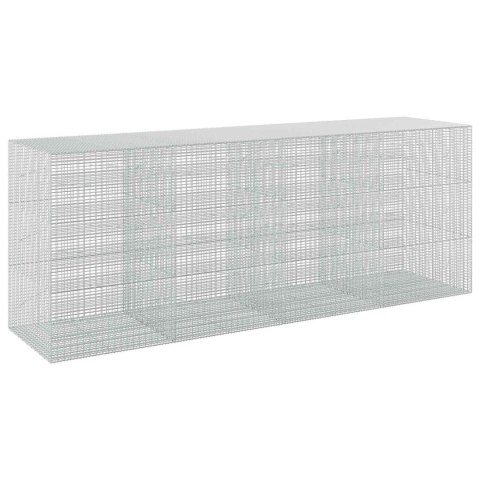 GABION Z DRUTU 5 MM I SIATKĄ 5X2,5 CM 400X100X150 CM