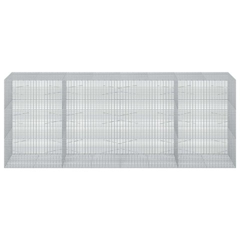 GABION Z DRUTU 5 MM I SIATKĄ 5X2,5 CM 400X100X150 CM