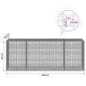 GABION Z DRUTU 5 MM I SIATKĄ 5X2,5 CM 400X100X150 CM
