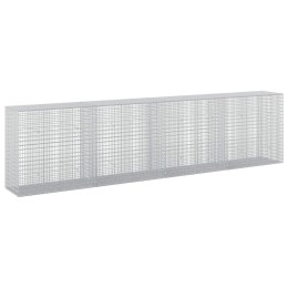GABION Z DRUTU 5 MM I SIATKĄ 5X2,5 CM 400X50X100 CM
