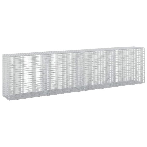 GABION Z DRUTU 5 MM I SIATKĄ 5X2,5 CM 400X50X100 CM