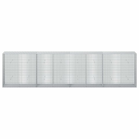 GABION Z DRUTU 5 MM I SIATKĄ 5X2,5 CM 400X50X100 CM