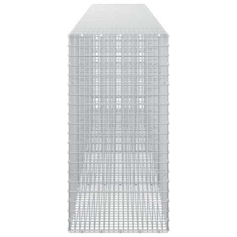 GABION Z DRUTU 5 MM I SIATKĄ 5X2,5 CM 400X50X100 CM