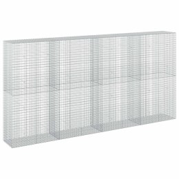GABION Z DRUTU 5 MM I SIATKĄ 5X2,5 CM 400X50X200 CM