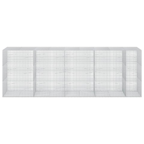 GABION Z DRUTU 5 MM I SIATKĄ 5X2,5 CM 450X100X150 CM