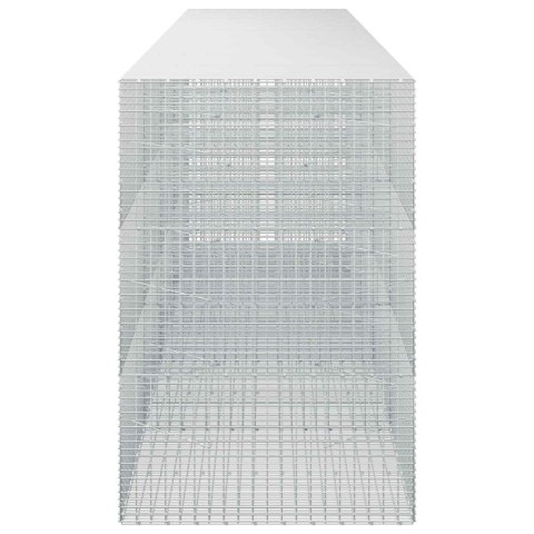 GABION Z DRUTU 5 MM I SIATKĄ 5X2,5 CM 450X100X150 CM