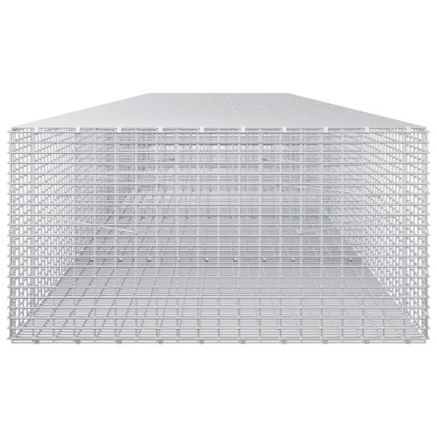 GABION Z DRUTU 5 MM I SIATKĄ 5X2,5 CM 450X100X50 CM